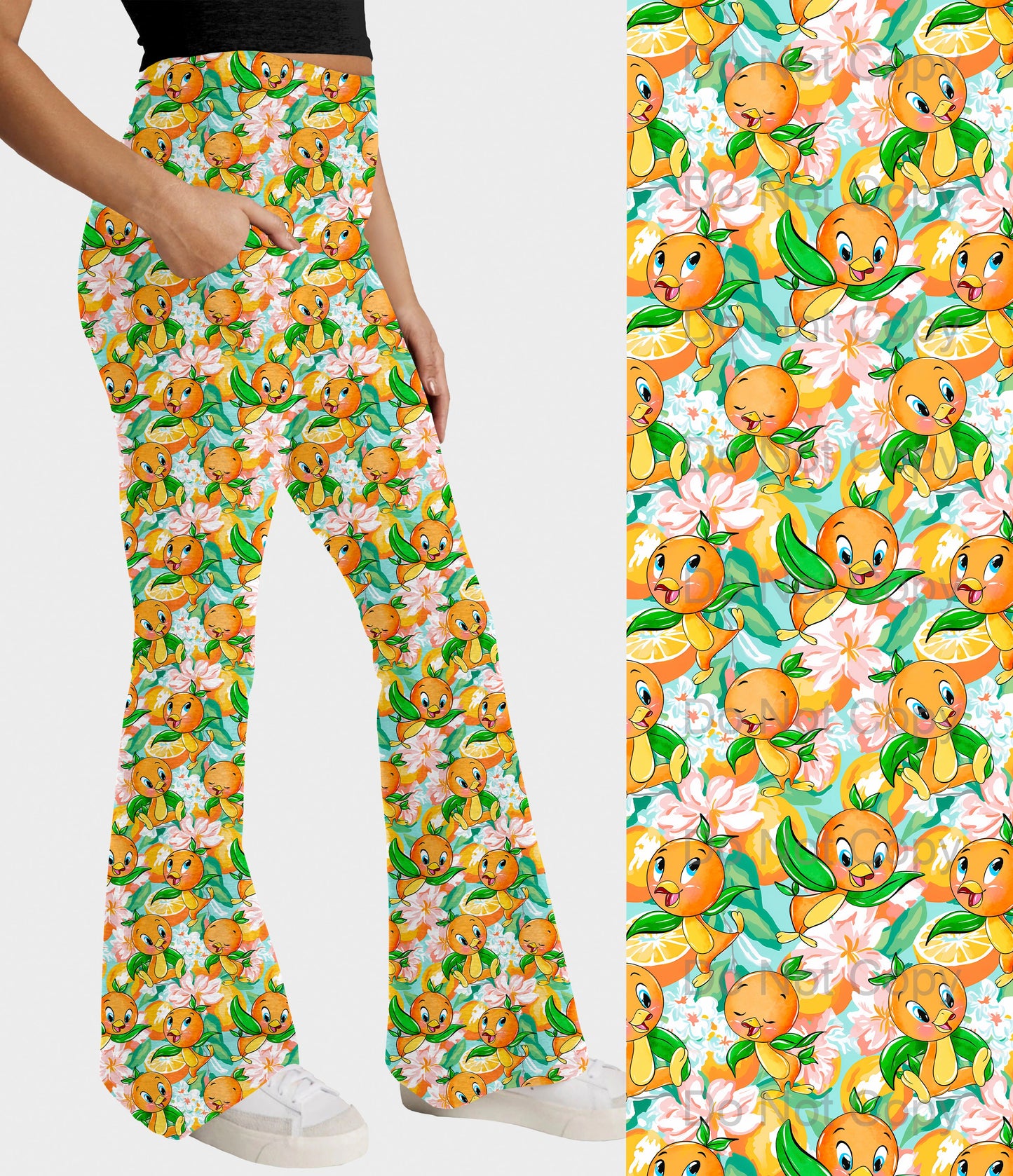 RTS - Orange Cutie Flare Leggings w/ Pockets