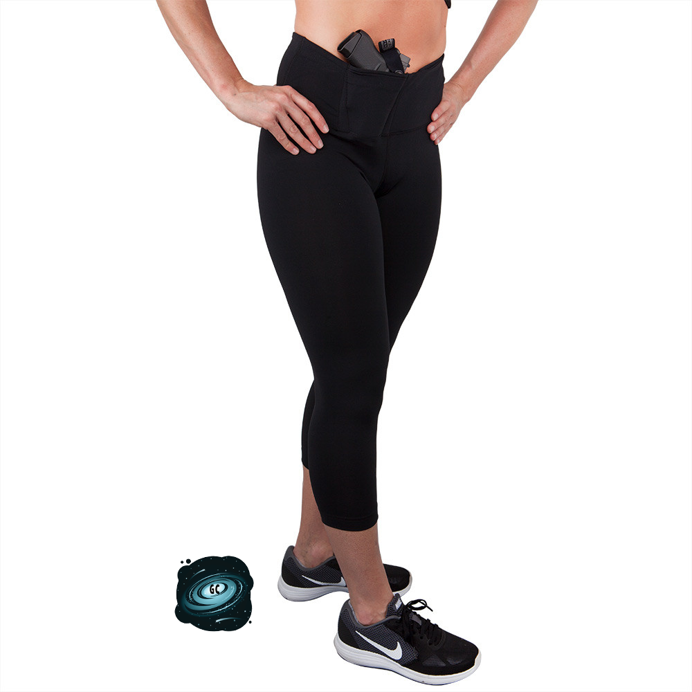 CONCEAL CARRY RUN- BLACK LEGGINGS/CAPRI/JOGGERS