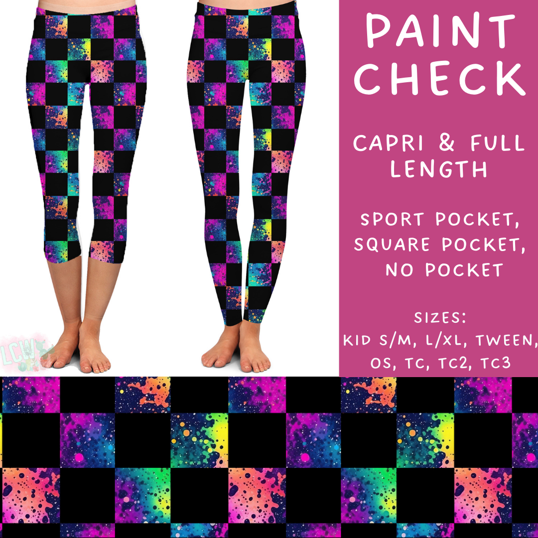 Batch #249 - October Request Run - Closes 12/6 - ETA late Jan - Paint Check Full and Capri Length Leggings