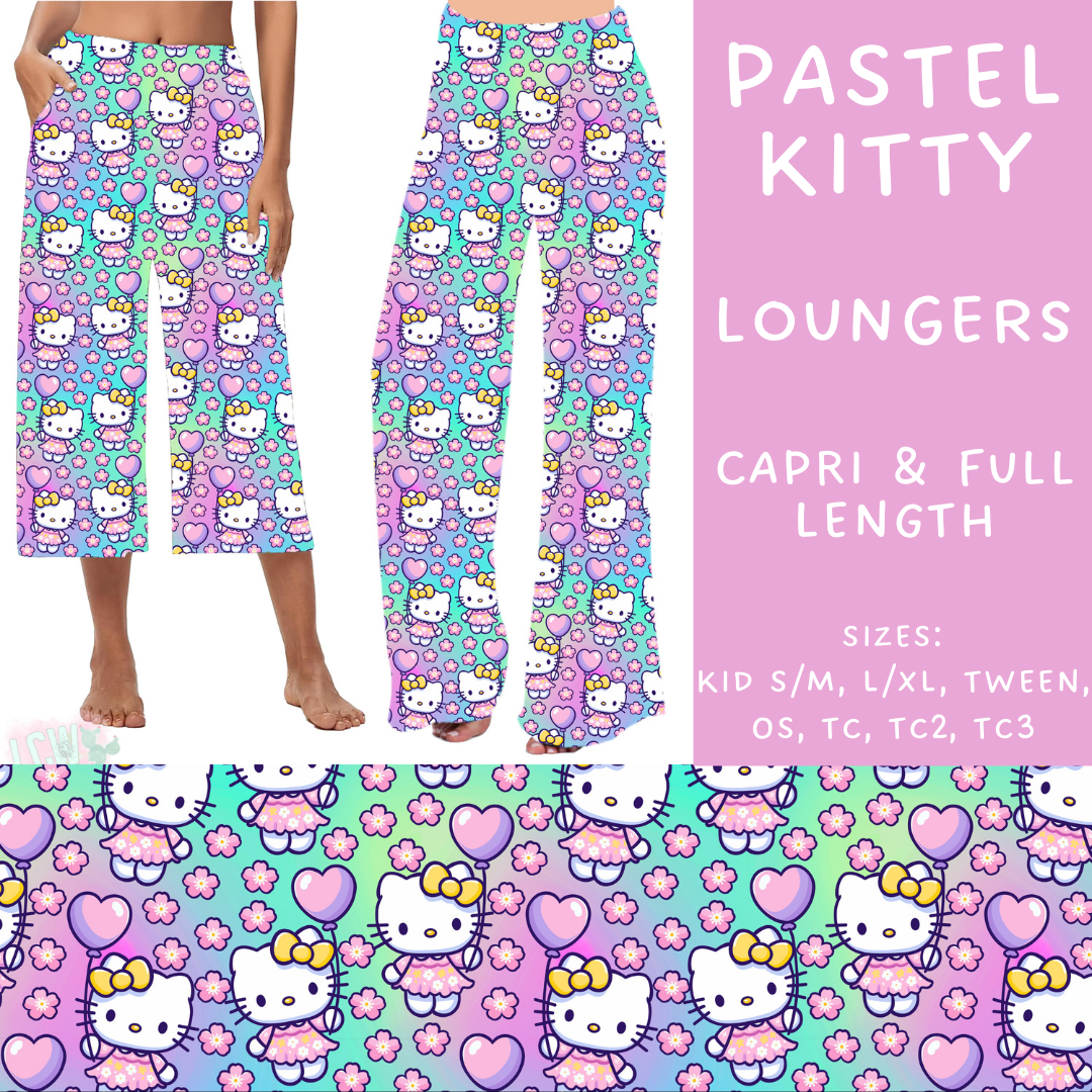 Batch #247 - Cool Characters 6 - Closes 12/2 - ETA late Jan - Pastel Kitty Capri and Full Length Loungers