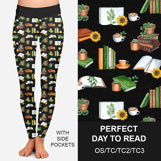 RTS - Perfect Day To Read Leggings w/ Pockets