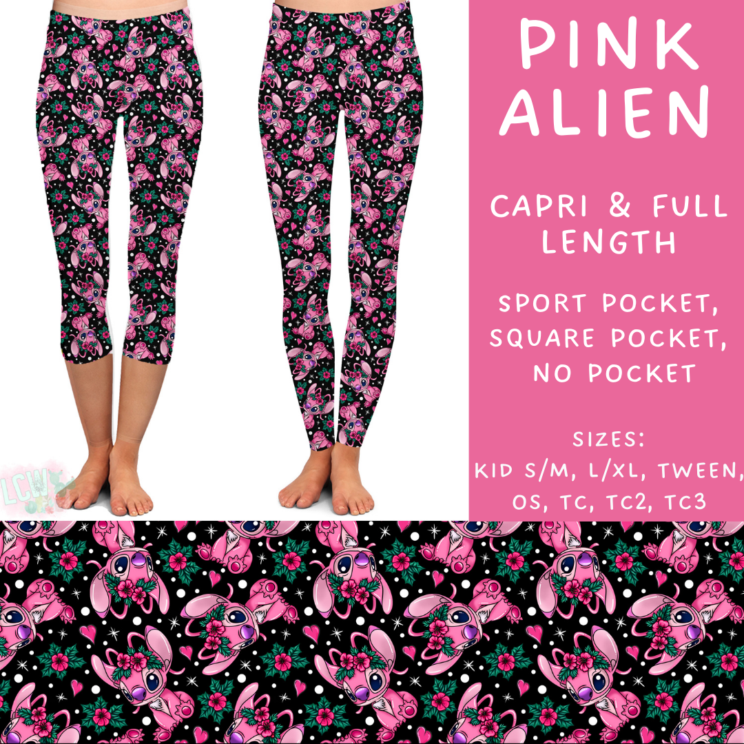 Batch #250 - Magical Valentine - Closes 12/9 - ETA late Jan - Pink Alien Full and Capri Length Leggings