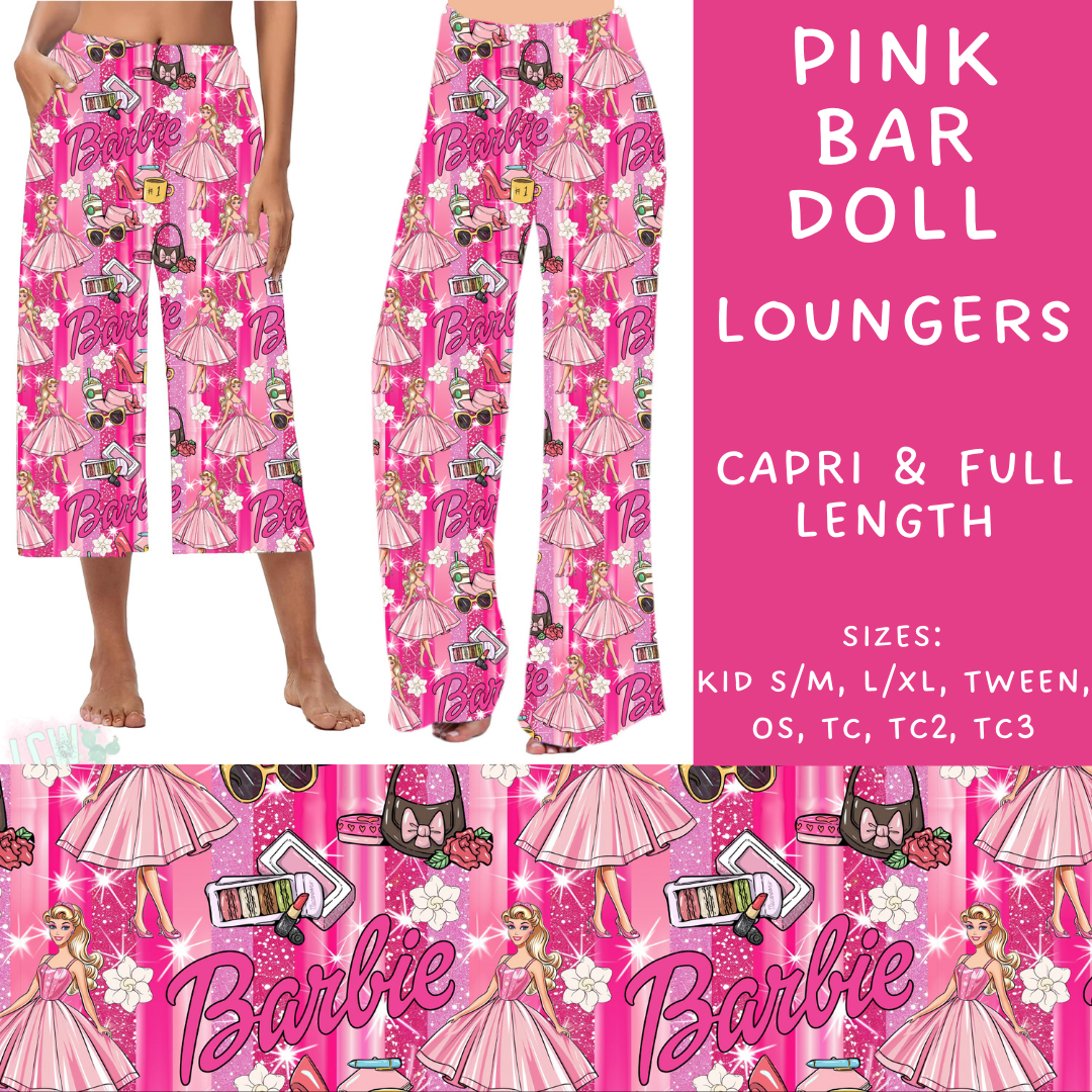 Batch #247 - Cool Characters 6 - Closes 12/2 - ETA late Jan - Pink Bar Doll Capri and Full Length Loungers