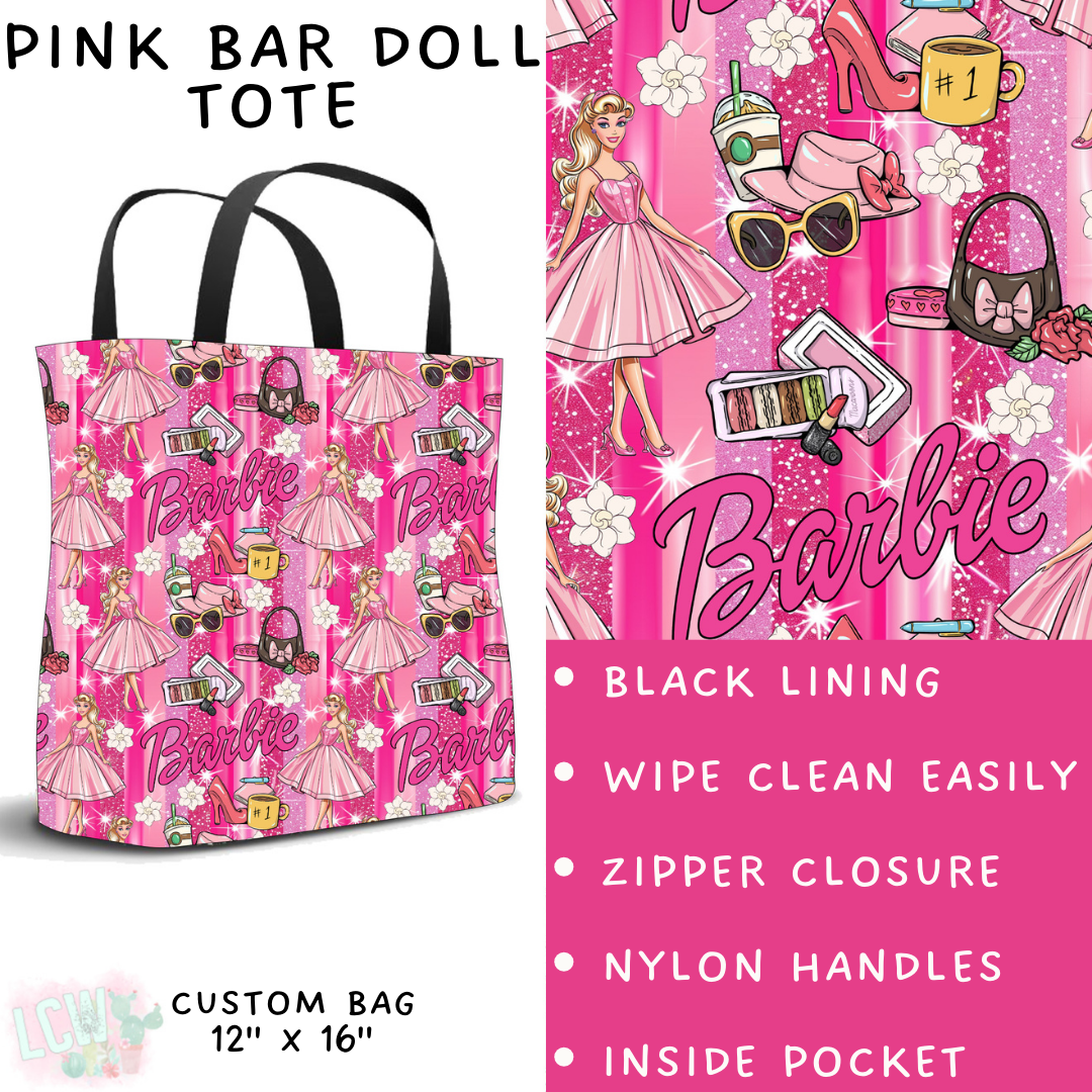 Batch #247 - Cool Characters 6 - Closes 12/2 - ETA late Jan - Pink Bar Doll Tote