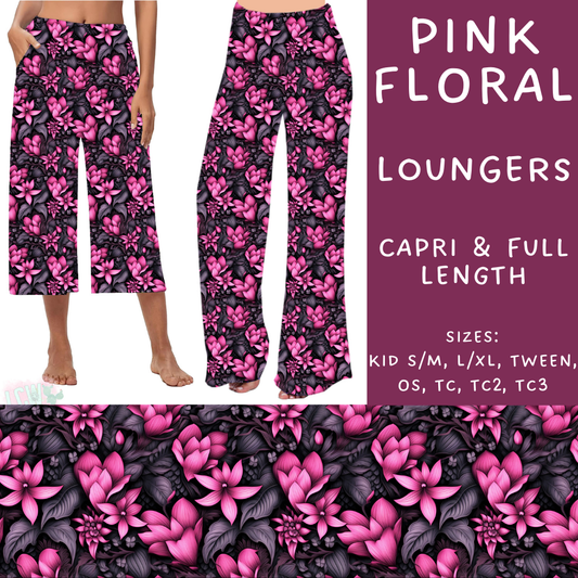 Batch #249 - October Request Run - Closes 12/6 - ETA late Jan - Pink Floral Capri and Full Length Loungers