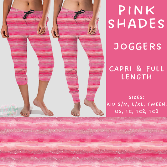 Batch #252 - Valentines Day - Closes 12/11 - ETA late Jan - Pink Shades Full and Capri Length Joggers