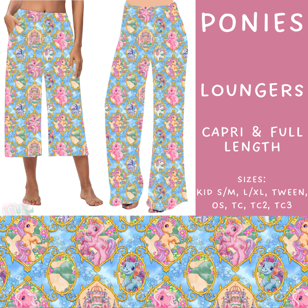 Batch #249 - October Request Run - Closes 12/6 - ETA late Jan - Ponies Capri and Full Length Loungers