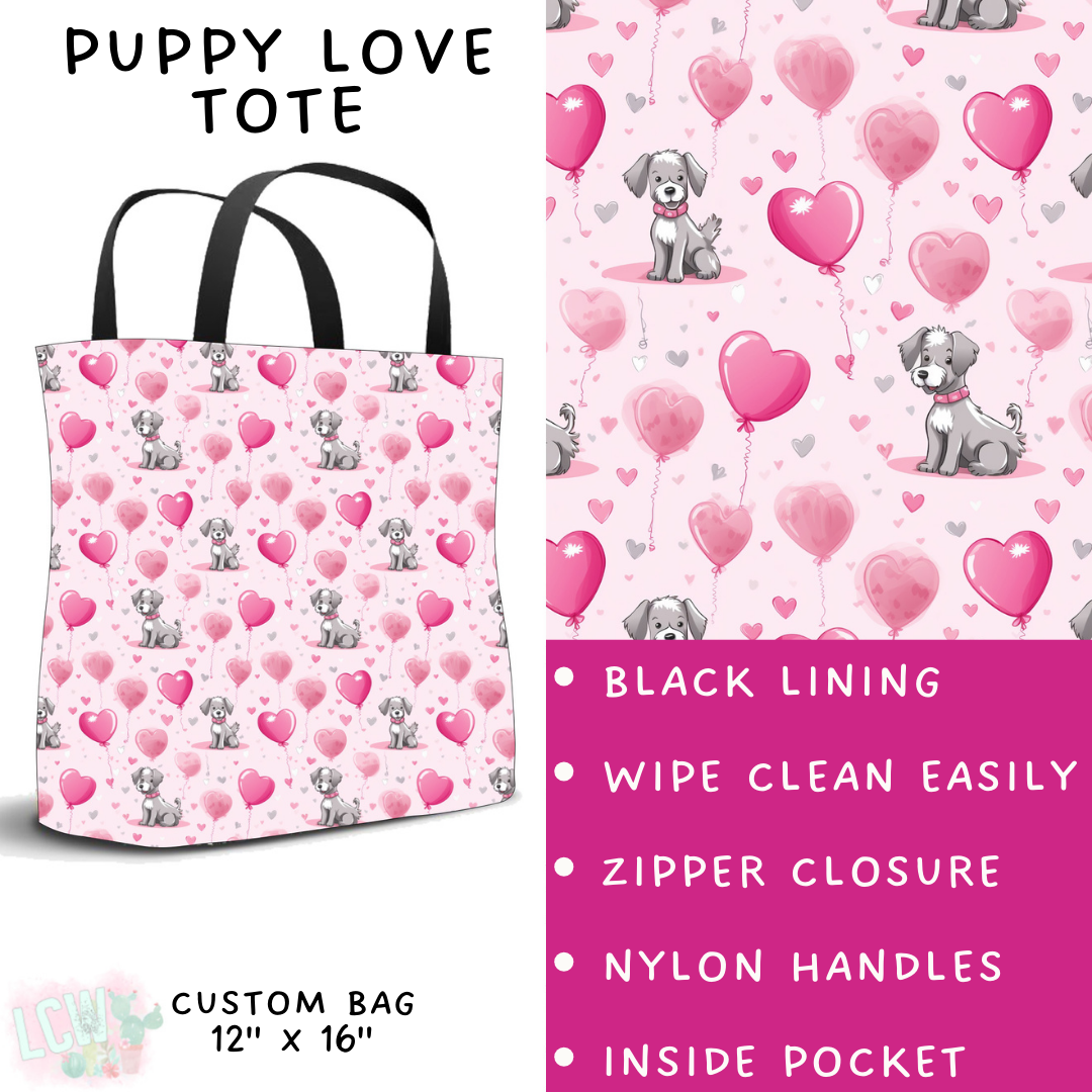 Batch #252 - Valentines Day - Closes 12/11 - ETA late Jan - Puppy Love Tote