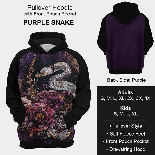 B199 - Preorder Purple Snake Hoodie (Closes 12/11. ETA mid Feb.)