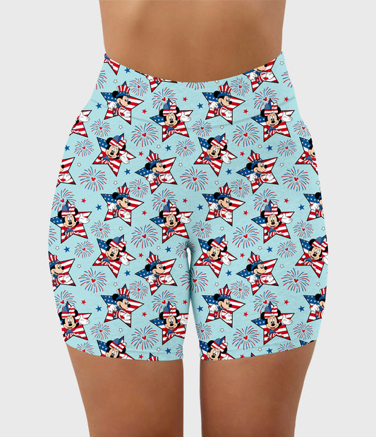 RTS - Patriotic Duo Biker Shorts