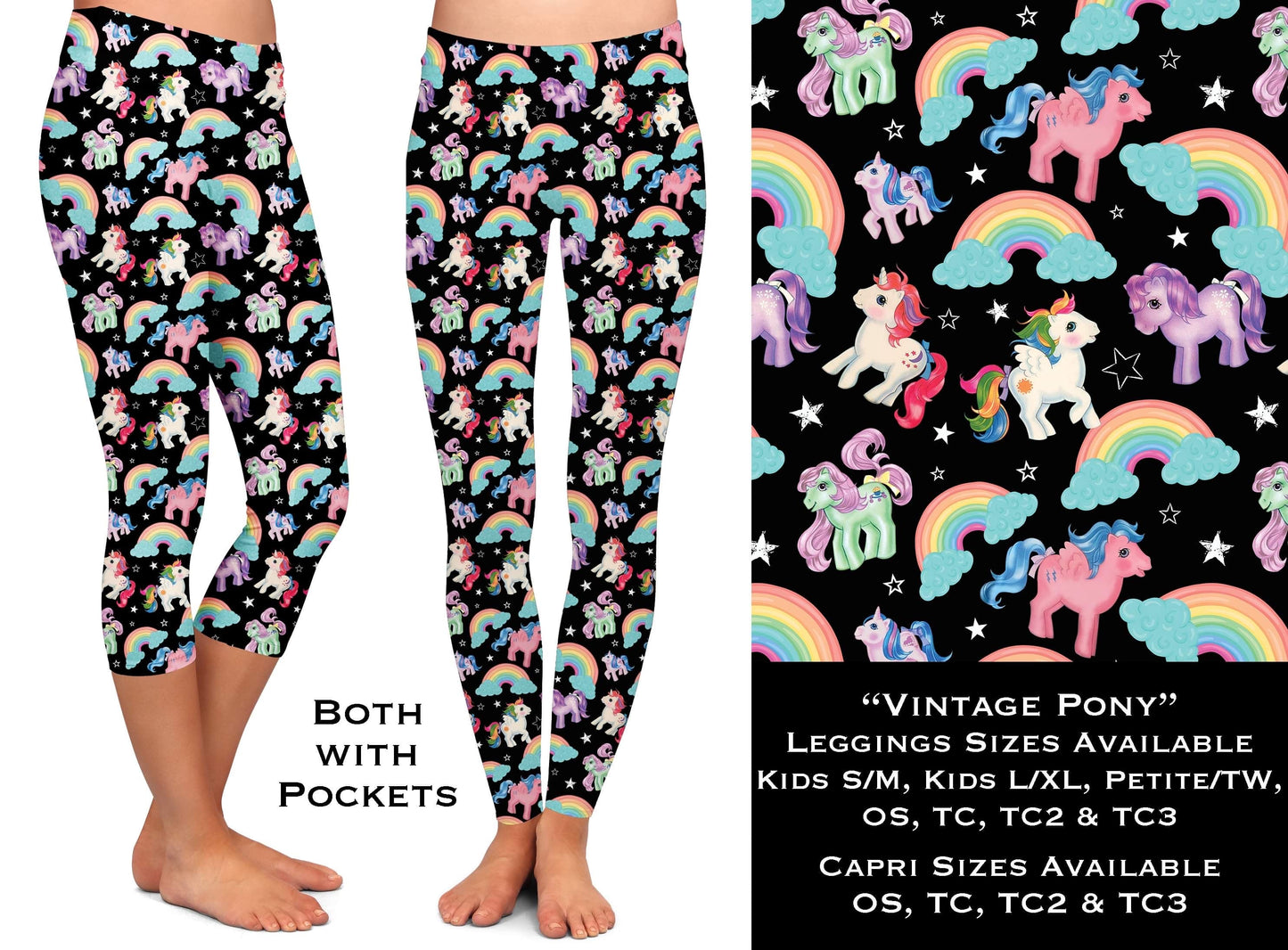 Vintage Pony Full & Capri Leggings