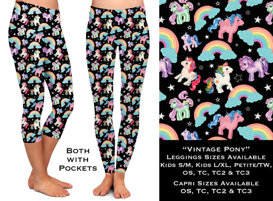 Vintage Pony Full & Capri Leggings