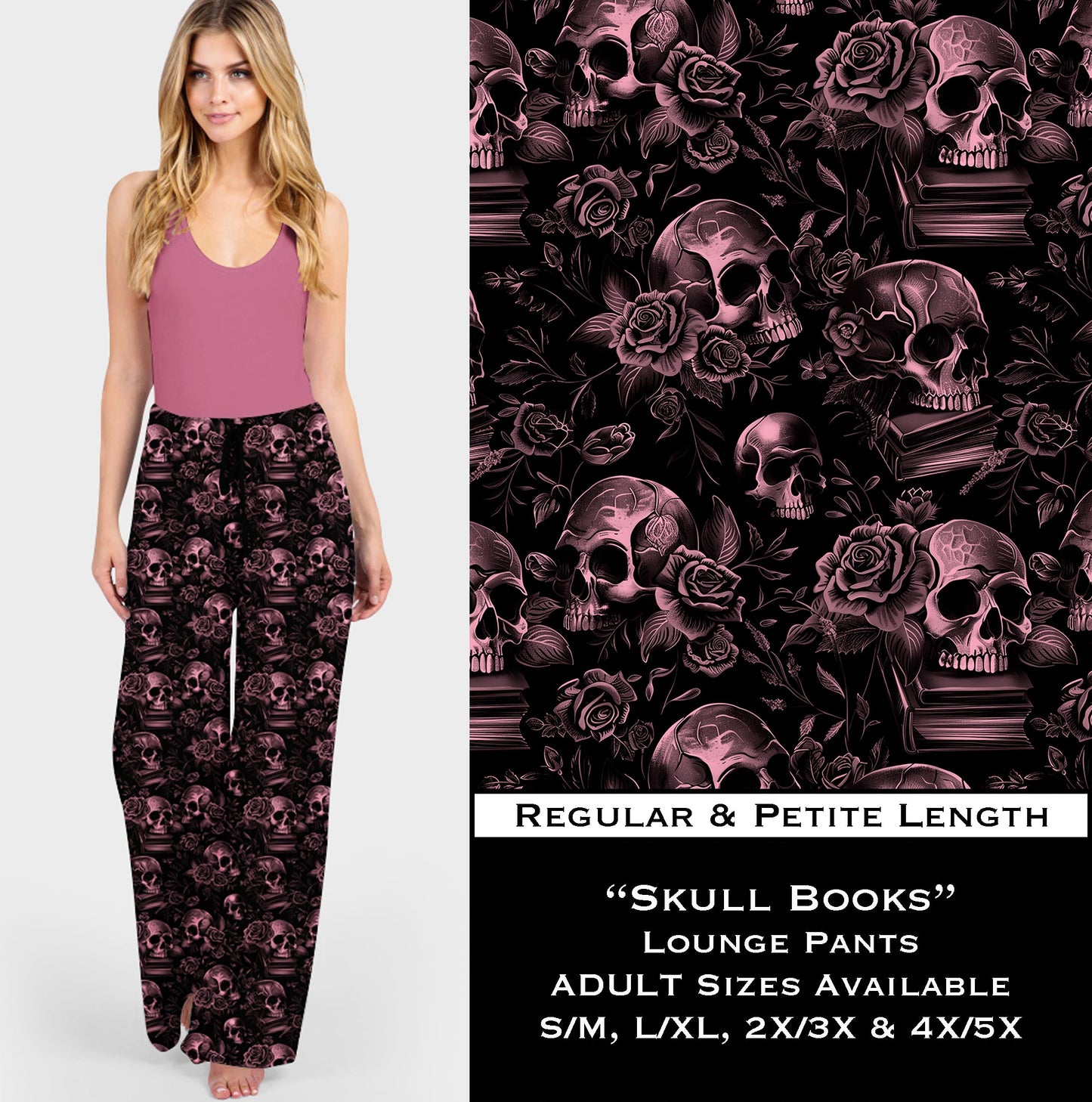 Skull Books Lounge Pants