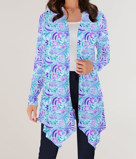 RTS - Purple Paisley Cardigan w/ Pockets