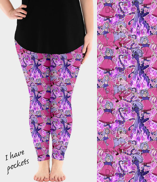 RTS - Purple Witch Leggings w/ Pockets