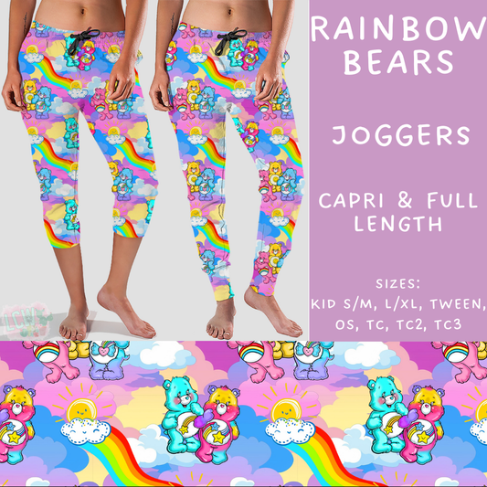 Batch #247 - Cool Characters 6 - Closes 12/2 - ETA late Jan - Rainbow Bears Full and Capri Length Joggers