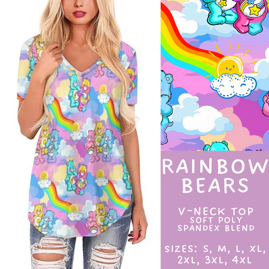 Batch #247 - Cool Characters 6 - Closes 12/2 - ETA late Jan - Rainbow Bears V-Neck Tee