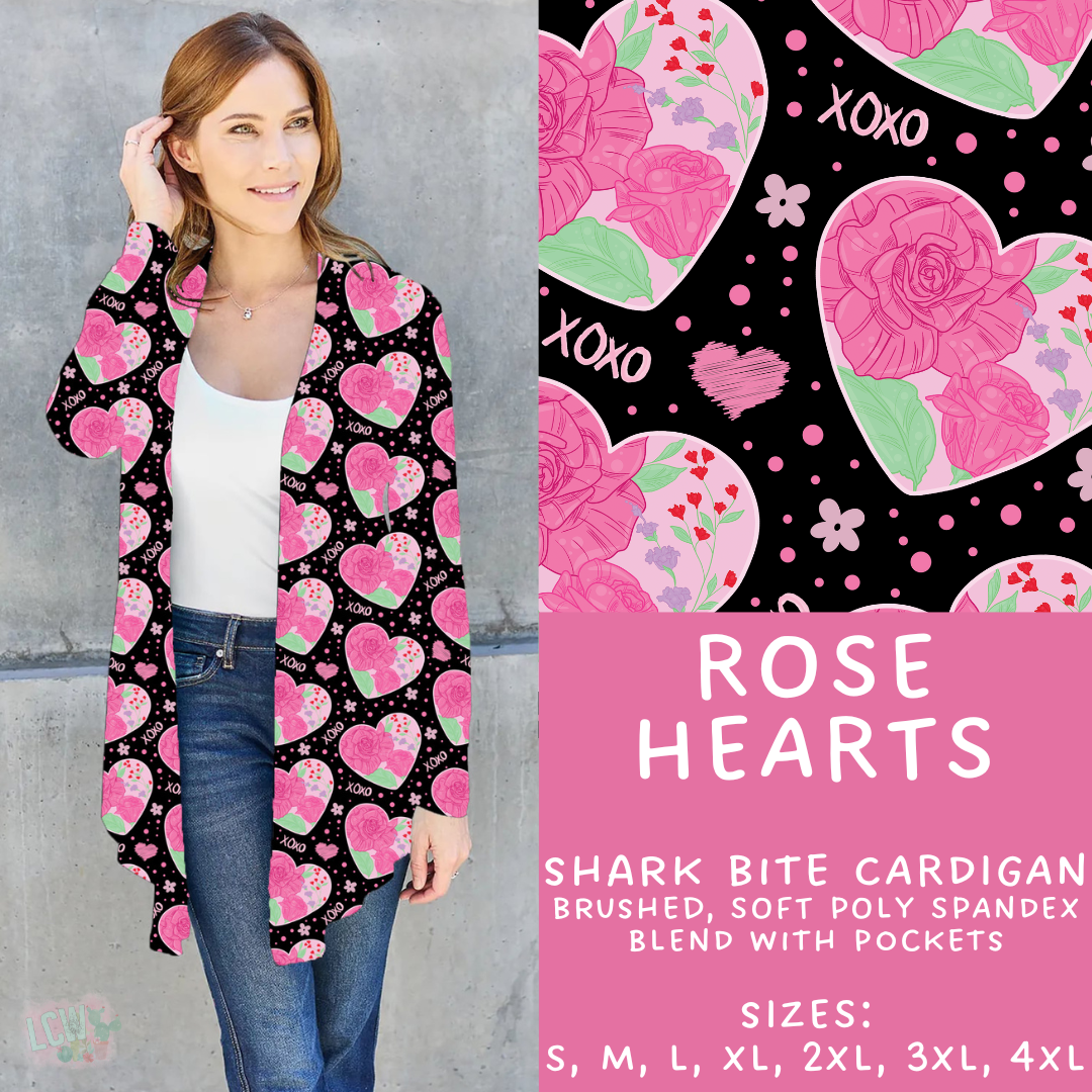 Batch #252 - Valentines Day - Closes 12/11 - ETA late Jan - Rose Hearts Cardigan