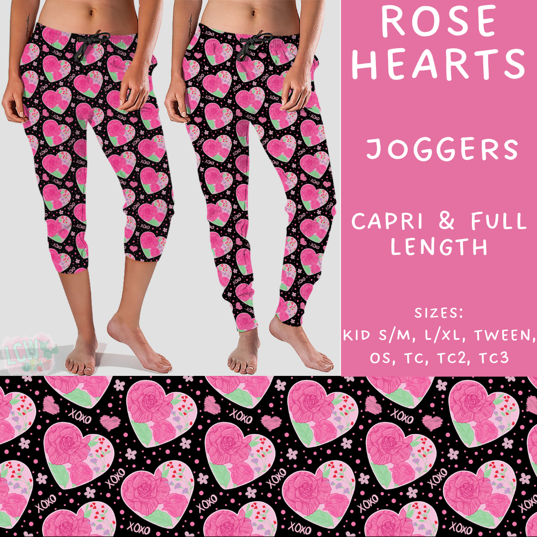 Batch #252 - Valentines Day - Closes 12/11 - ETA late Jan - Rose Hearts Full and Capri Length Joggers