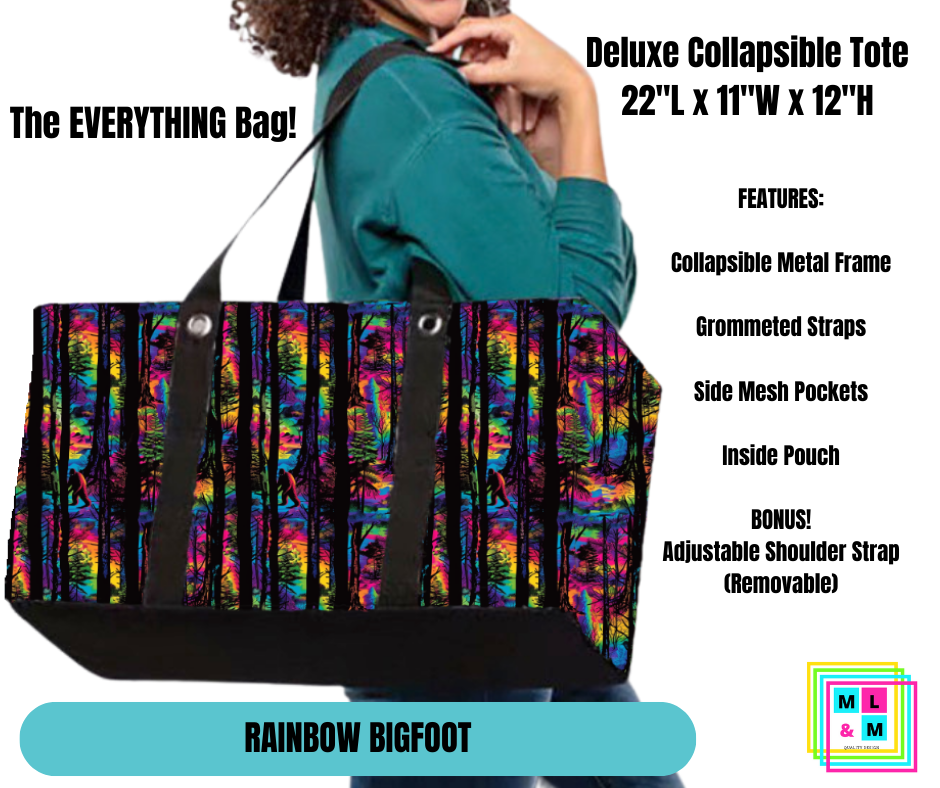 Rainbow Bigfoot Collapsible Tote