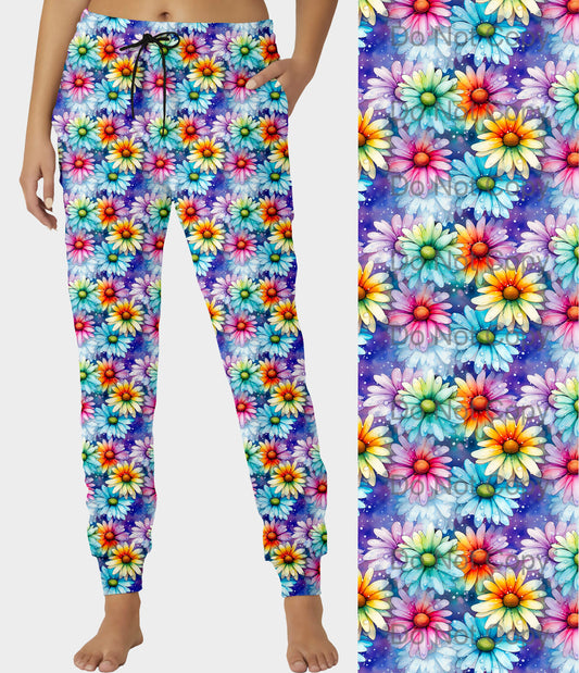 RTS - Rainbow Daisies Joggers