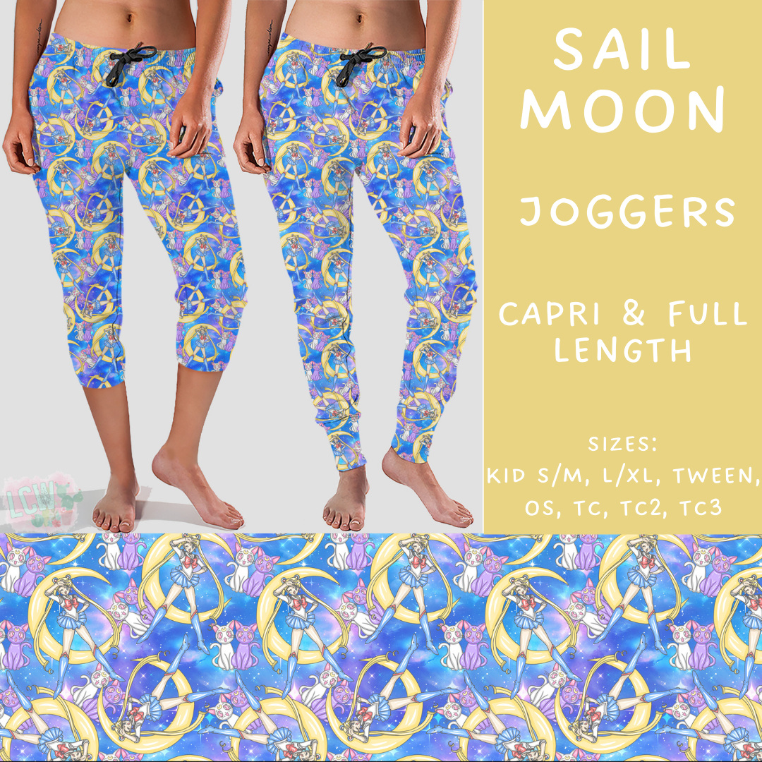 Batch #247 - Cool Characters 6 - Closes 12/2 - ETA late Jan - Sail Moon Full and Capri Length Joggers