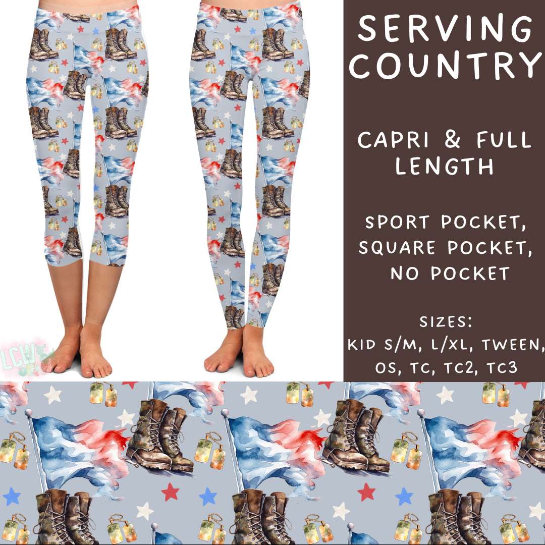 Batch #248 - Careers Collection - Closes 12/4 - ETA late Jan - Serving Country Full and Capri Length Leggings