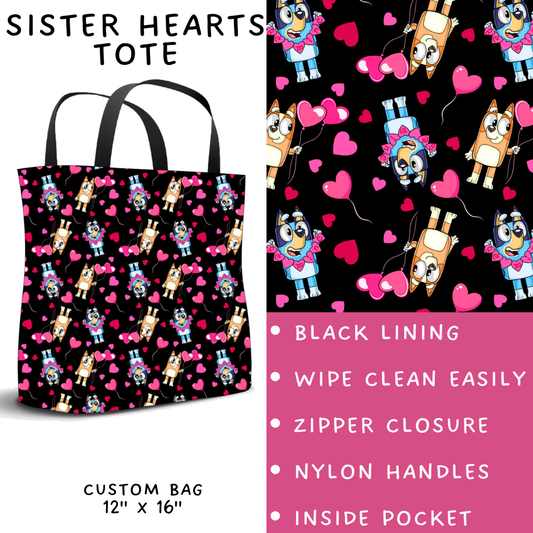 Batch #253 - Valentine Characters - Closes 12/13 - ETA mid/late Jan - Sister Hearts Tote