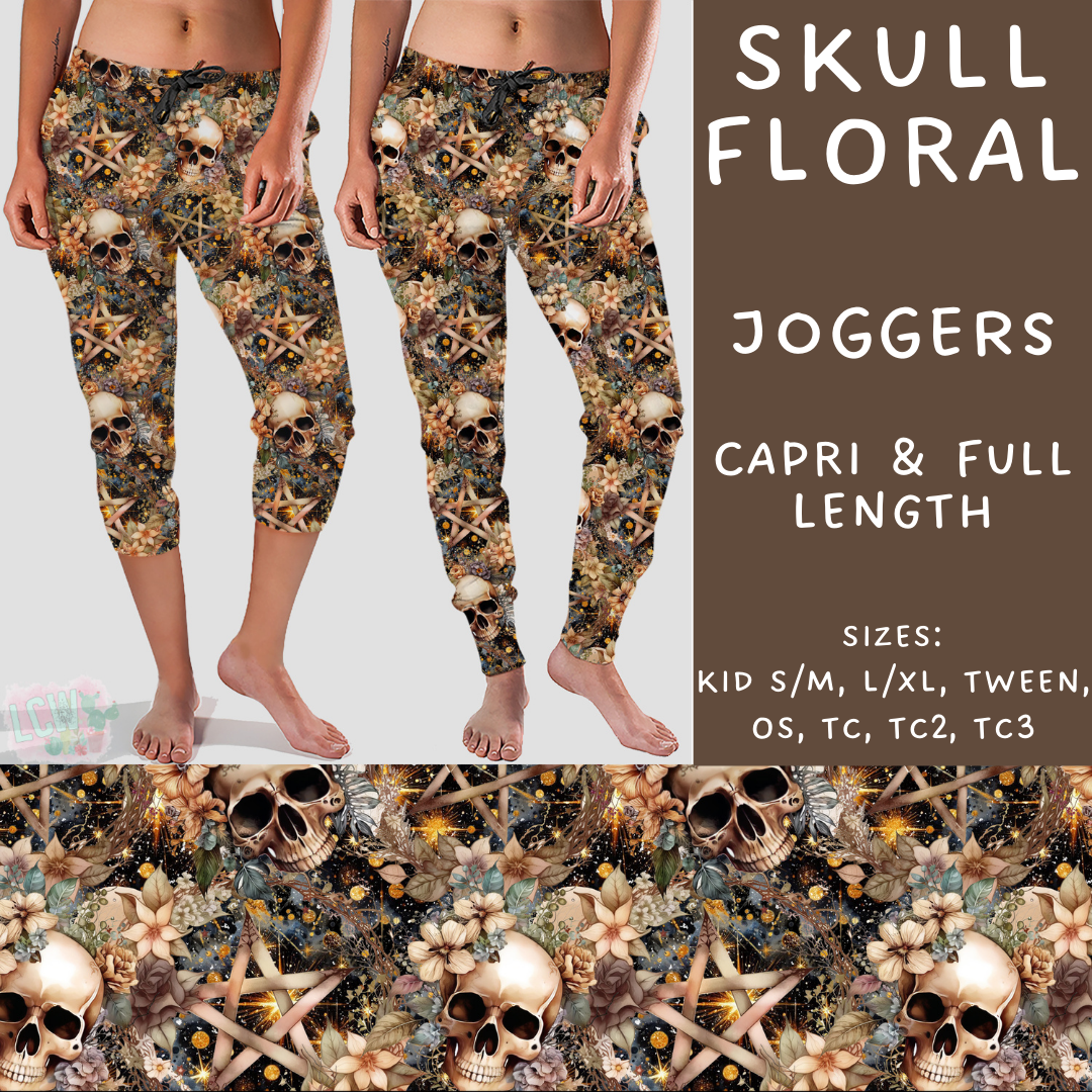 Batch #249 - October Request Run - Closes 12/6 - ETA late Jan - Skull Floral Full and Capri Length Joggers