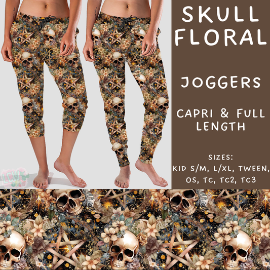 Batch #249 - October Request Run - Closes 12/6 - ETA late Jan - Skull Floral Full and Capri Length Joggers