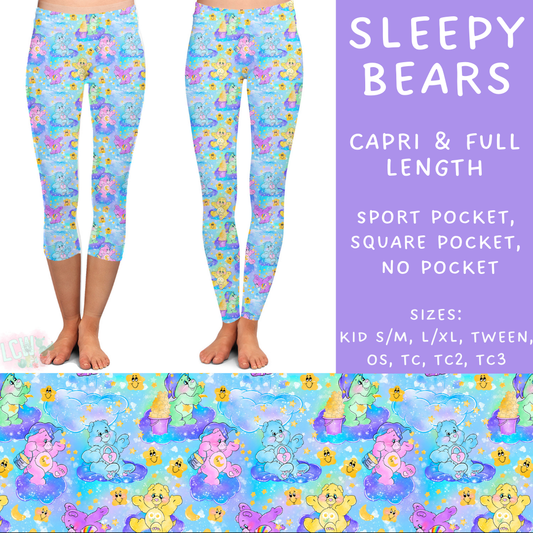 Batch #249 - October Request Run - Closes 12/6 - ETA late Jan - Sleepy Bears Full and Capri Length Leggings