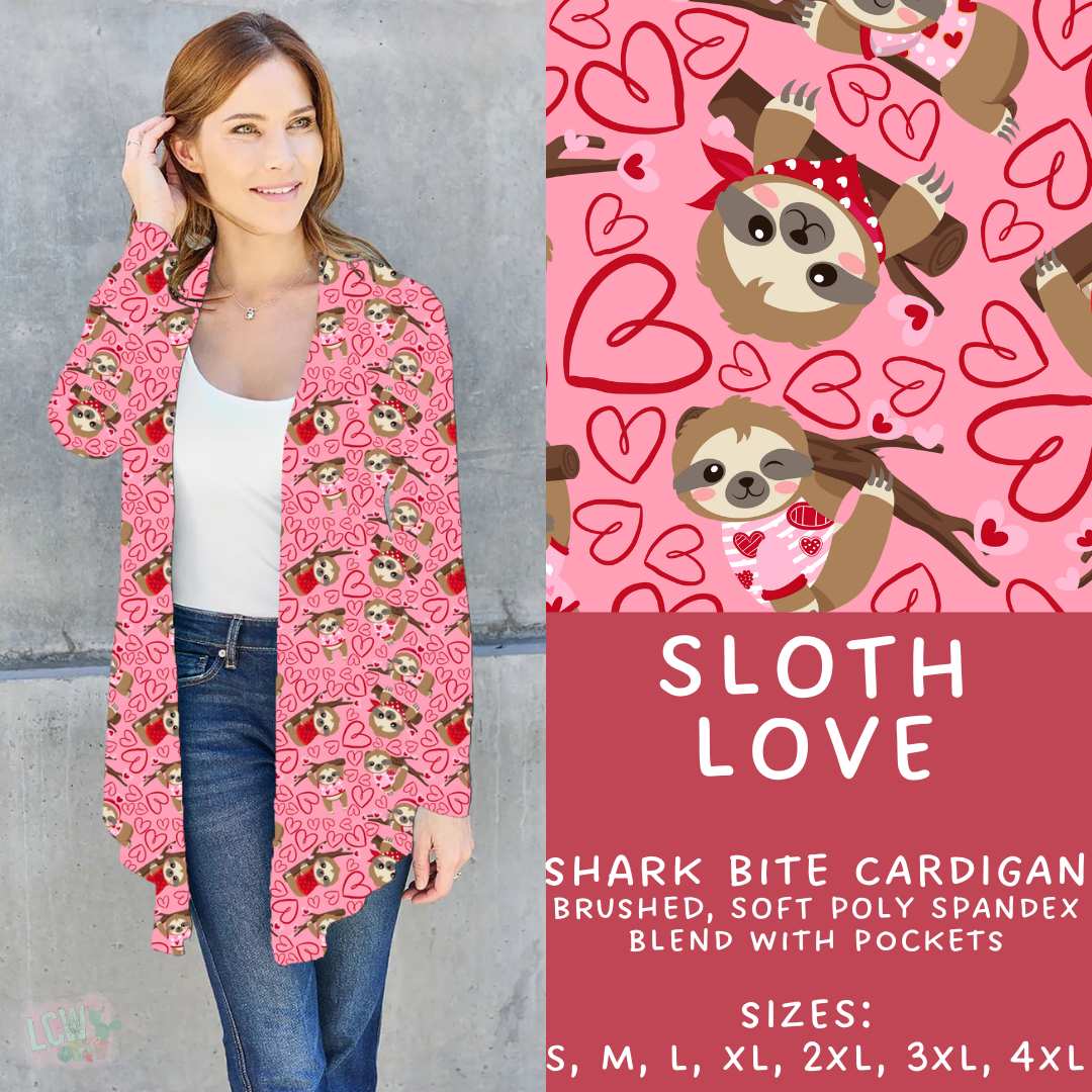 Batch #252 - Valentines Day - Closes 12/11 - ETA late Jan - Sloth Love Cardigan