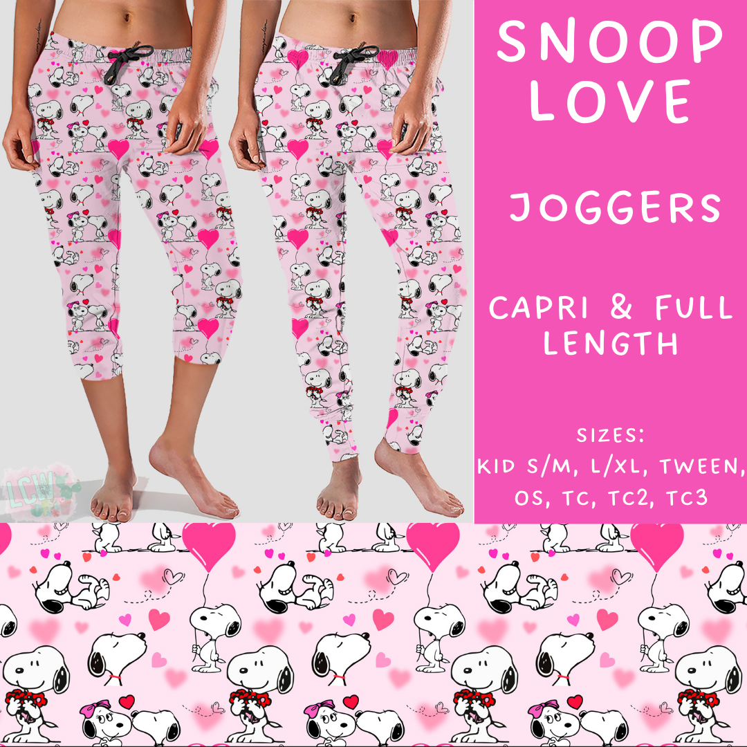 Batch #253 - Valentine Characters - Closes 12/13 - ETA mid/late Jan - Snoop Love Full and Capri Length Joggers