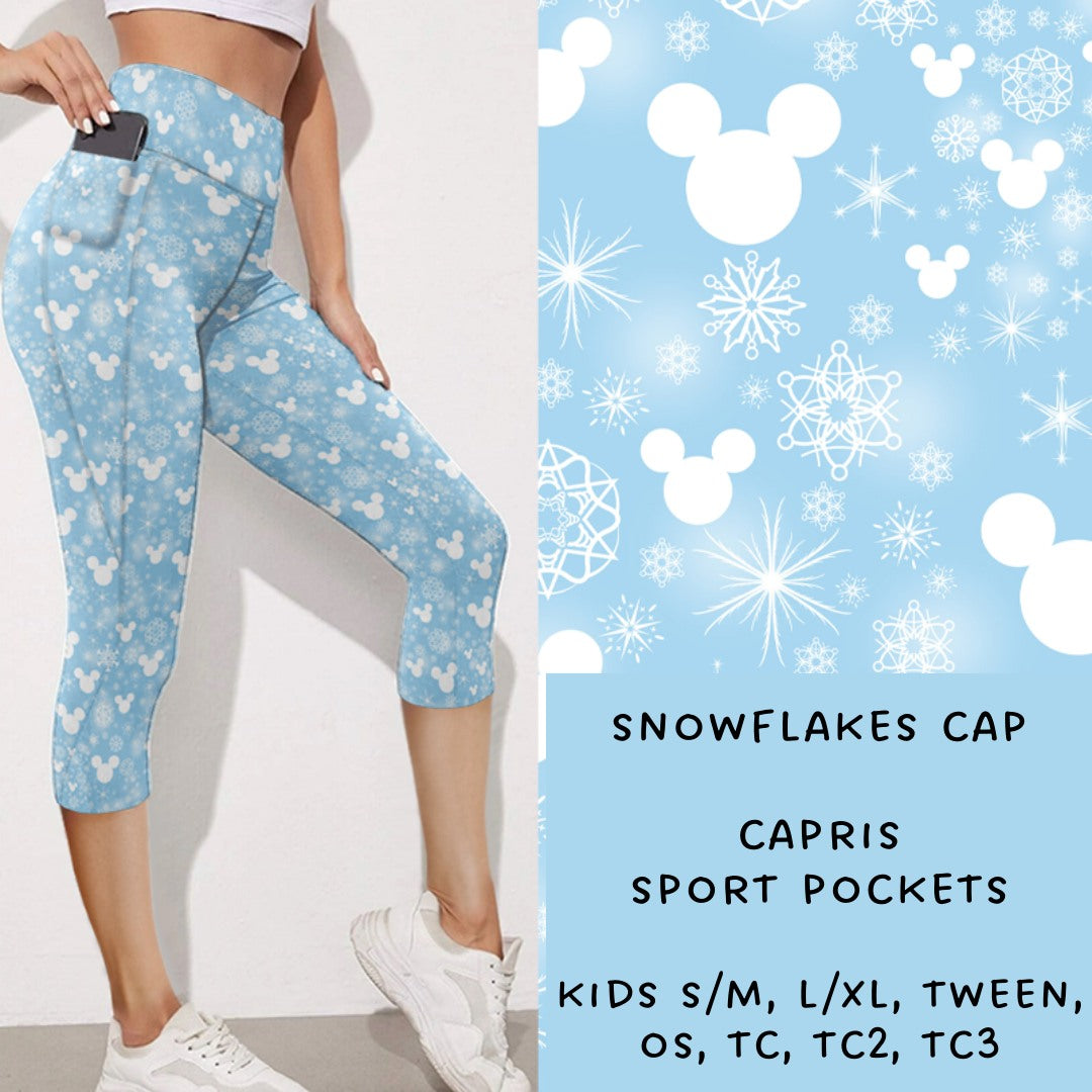 Ready To Ship - Snowflakes Capri