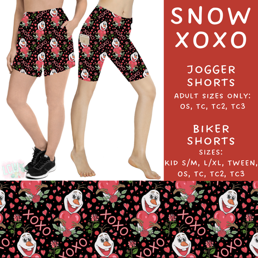 Batch #250 - Magical Valentine - Closes 12/9 - ETA late Jan - Snow XOXO Biker & Jogger Shorts