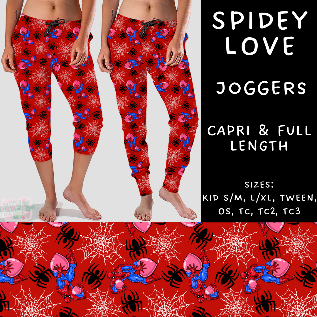 Batch #253 - Valentine Characters - Closes 12/13 - ETA mid/late Jan - Spidey Love Full and Capri Length Joggers