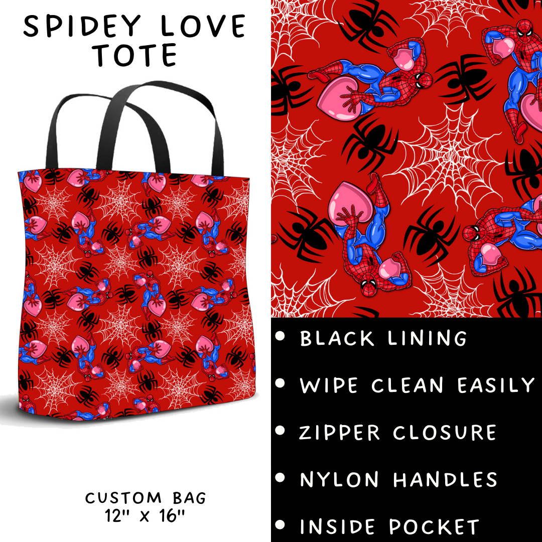 Batch #253 - Valentine Characters - Closes 12/13 - ETA mid/late Jan - Spidey Love Tote