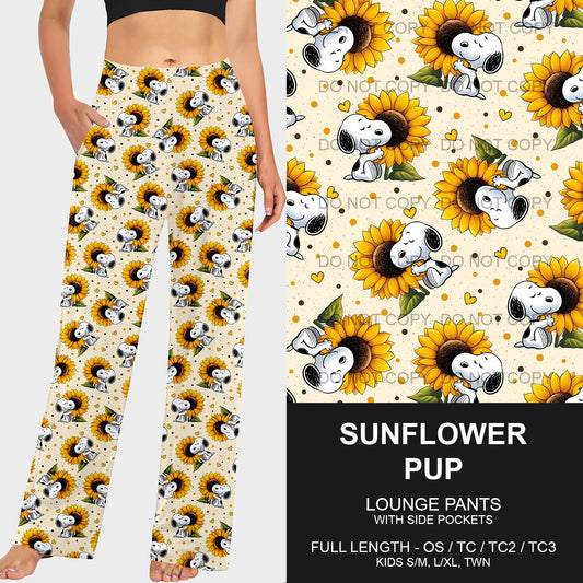 B200 - Preorder Sunflower Pup Lounge Pants (Closes 12/15. ETA late Feb.)