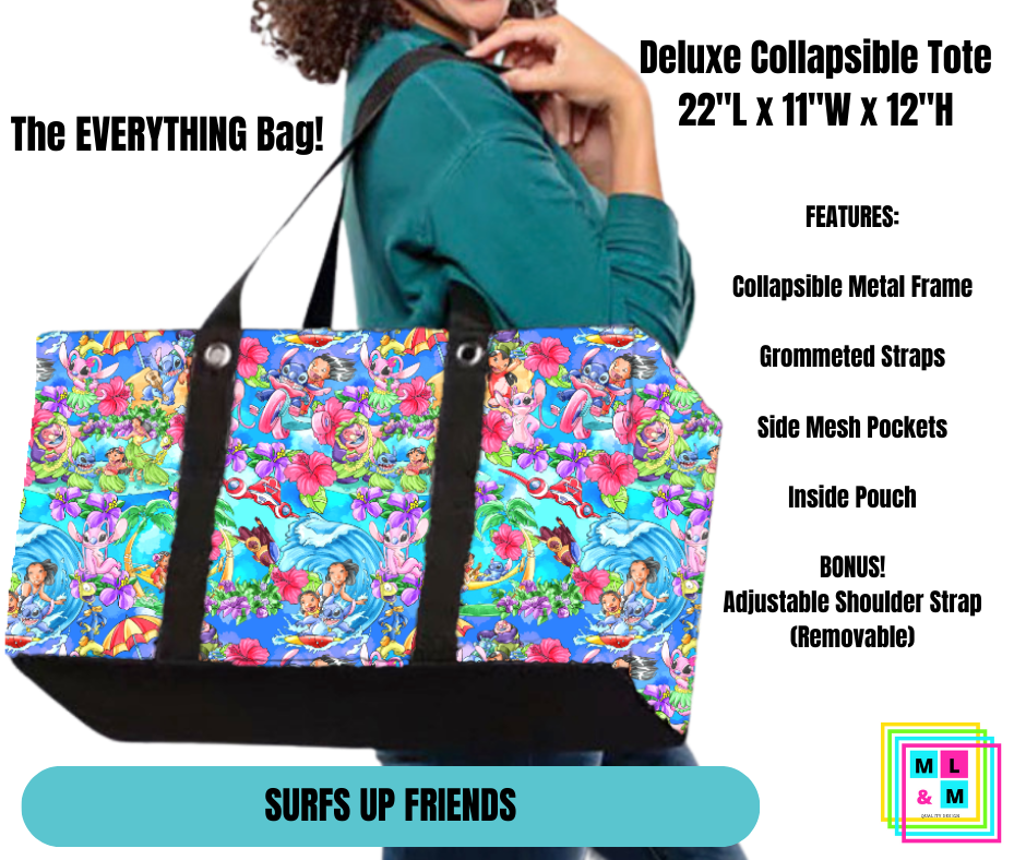 Surf's Up Friends Collapsible Tote