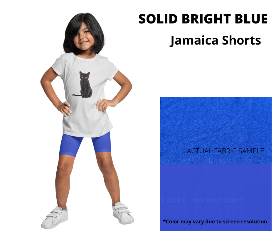 Solid Bright Blue 9" Shorts w/ Pockets