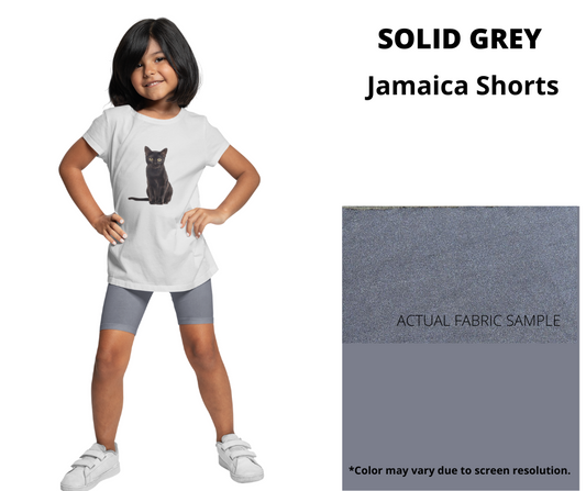 Solid Grey Youth Jamaica Shorts