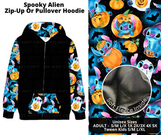 Spooky Alien Pullover Hoodie