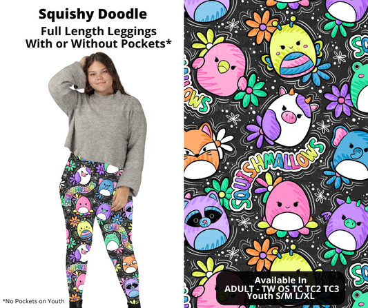 Preorder! Closes 12/2. ETA Feb. Squishy Doodle Full Length Leggings w/wo Pockets