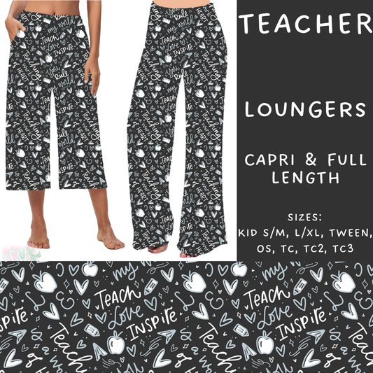 Batch #248 - Careers Collection - Closes 12/4 - ETA late Jan - Teacher Capri and Full Length Loungers