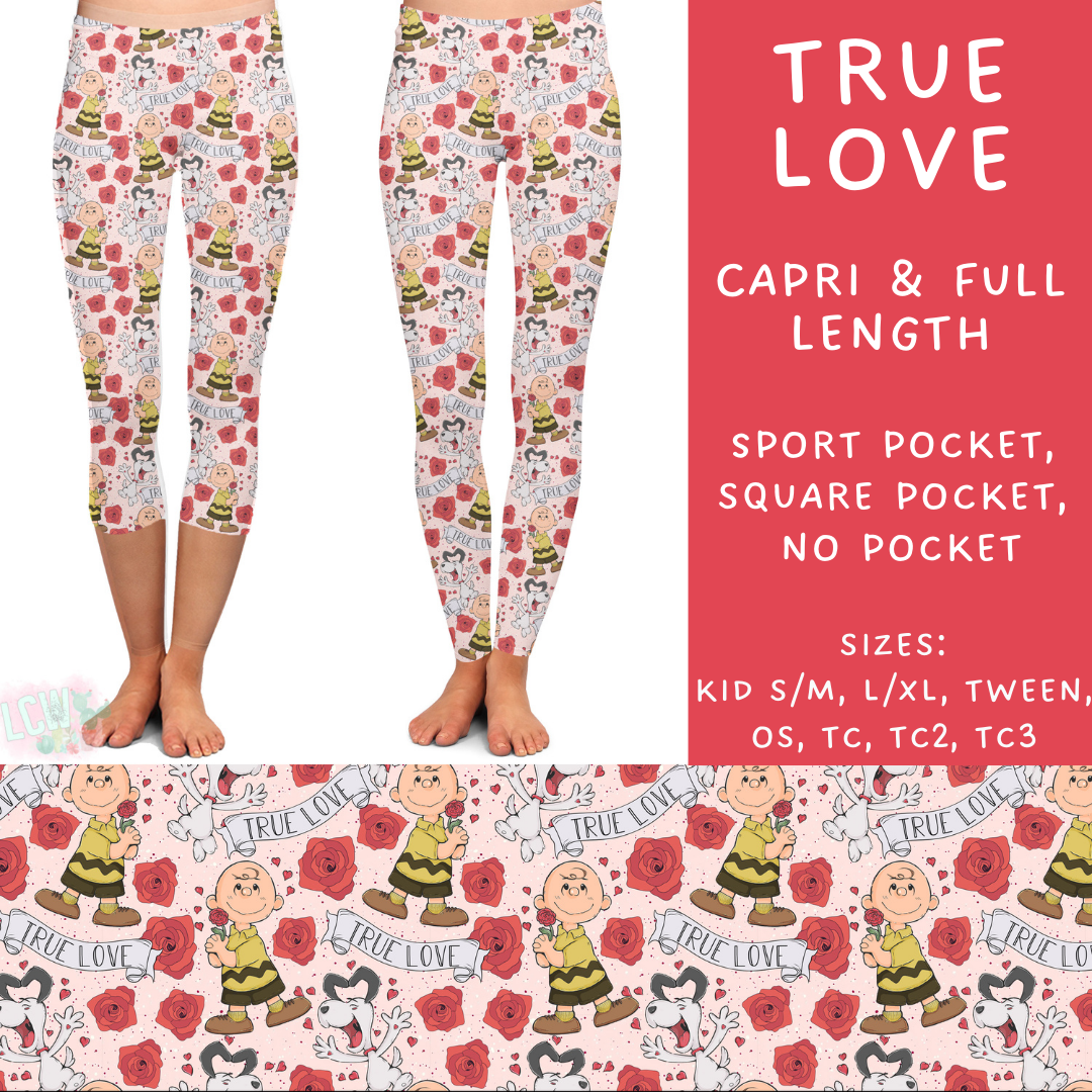 Batch #253 - Valentine Characters - Closes 12/13 - ETA mid/late Jan - True Love Full and Capri Length Leggings