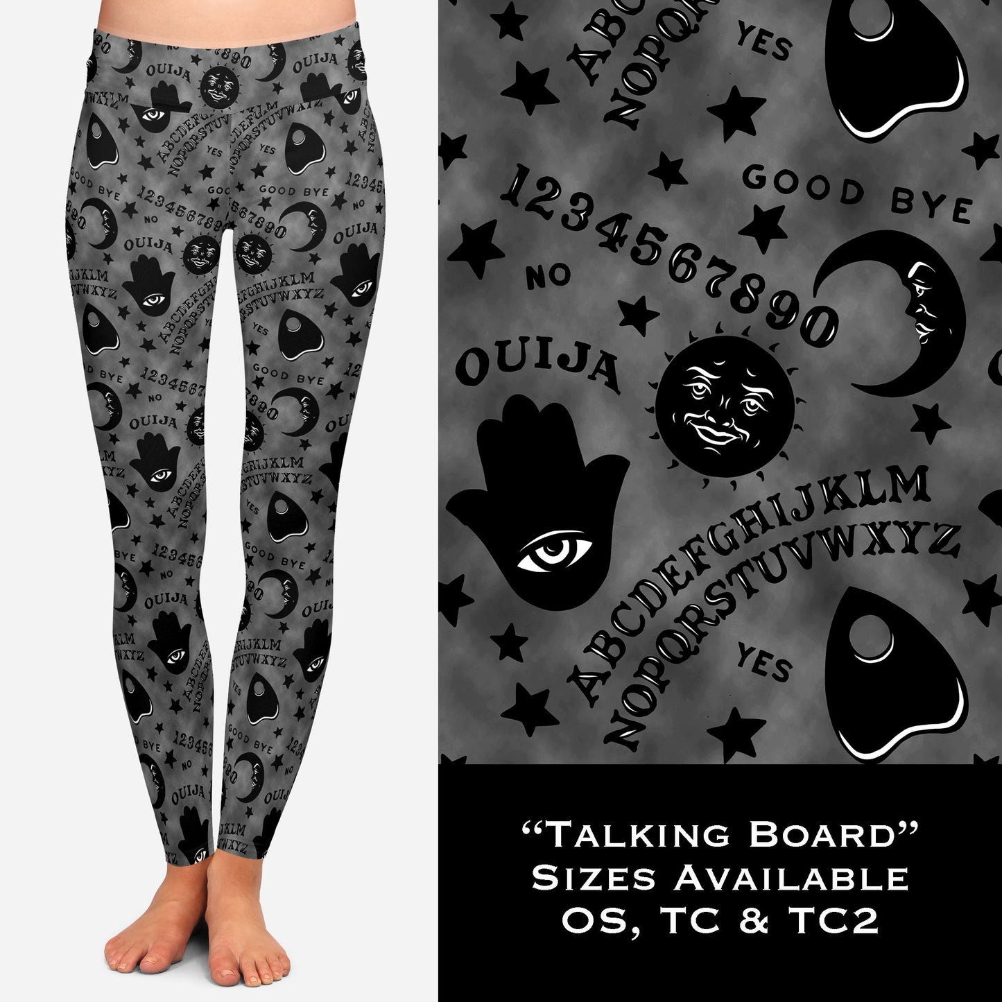 Talking Board Gray - Leggings & Capris