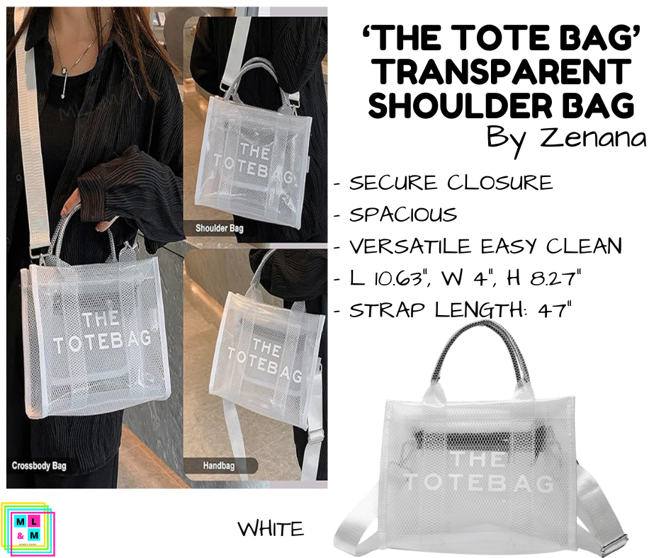 'The Tote Bag' Transparent Shoulder Bag - Multiple Colors