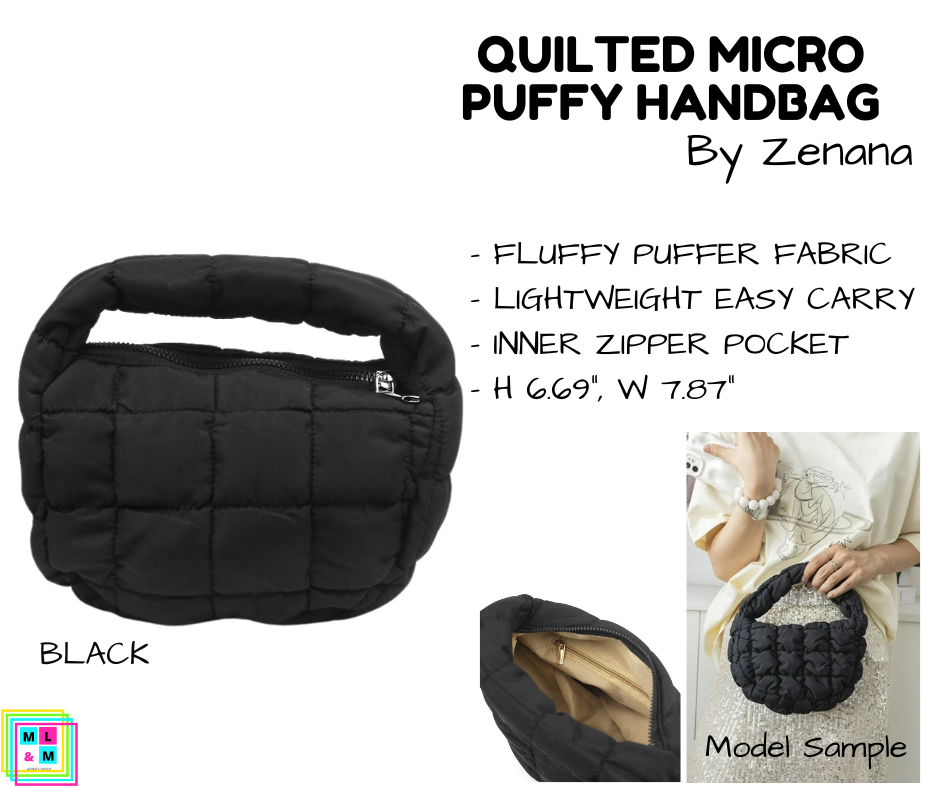 Quilted Micro Puffy Handbag - Multiple Colors