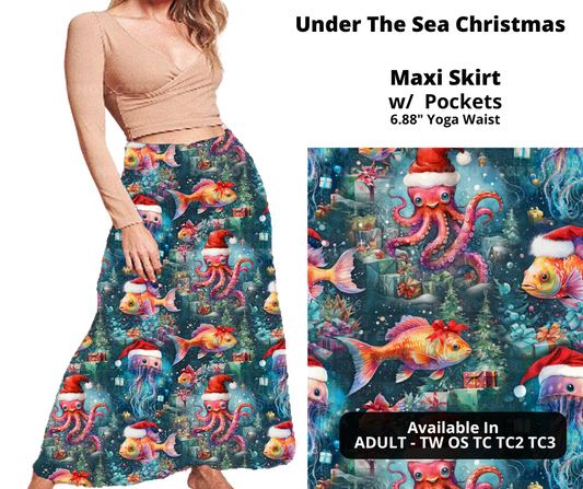 Under The Sea Christmas Maxi Skirt