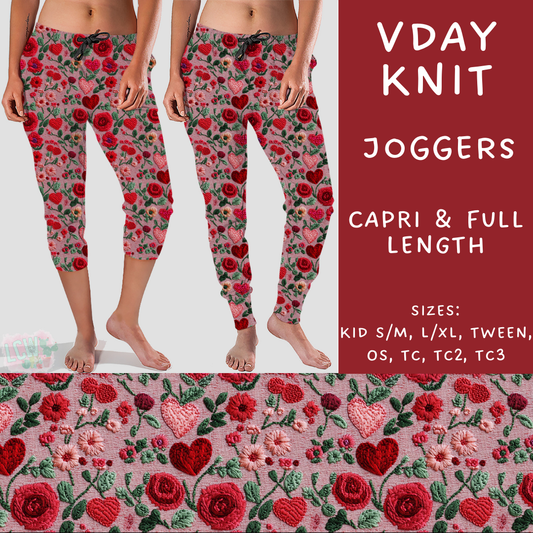 Batch #252 - Valentines Day - Closes 12/11 - ETA late Jan - Vday Knit Full and Capri Length Joggers